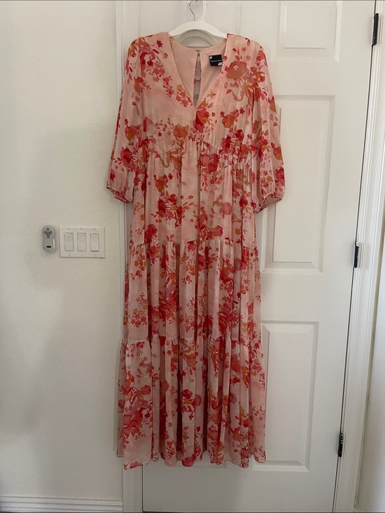 Maison Tara Dresses & Skirts - Maison Tara Pink and Coral Floral Maxi Dress